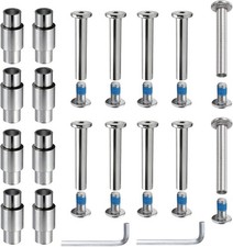 30PCS Inline Skate Replacement Parts Kit - 6mm Aluminum Skate Axles, Stepped Bea
