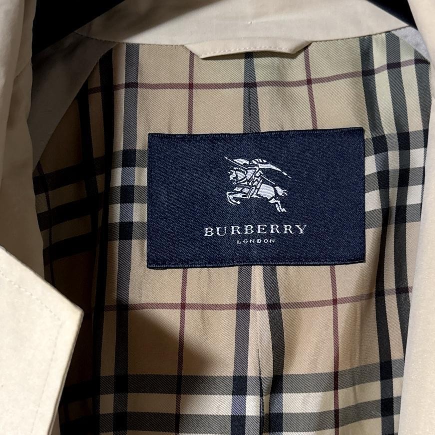 Burberry London Hooded Balmacaan Coat Outerwear Beige Cotton Size S For Men thumbnail 6