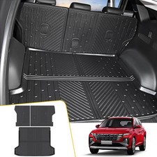 Trunk Mat  Backrest Mat for 2022-2025 Hyundai Tucson All Weather Cargo Mat R...