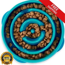 Slow Feeder Dogs Bowl for Large Dogs Anti-Gulping Pet Slower Food Feeding Bowl