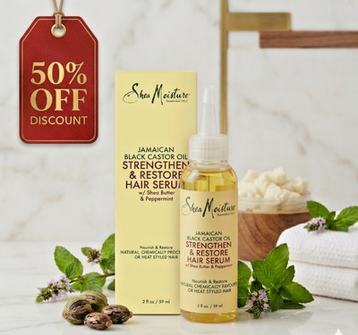 SheaMoisture Jamaican Black Castor Oil Strengthen & Restore Hair Serum 2 Fl Oz