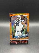 2025 Derrick Brown Orange Prizm /249 #76 NFL Carolina Panthers