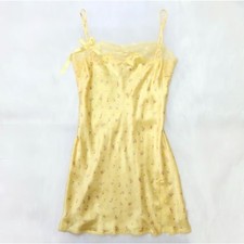 Victoria's Secret Angels Yellow Ditsy Floral Slip Dress - M
