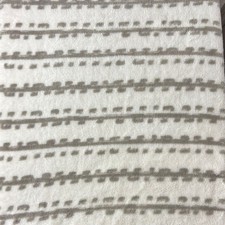 Lambs  Ivy baby changing pad cover white and gray striped
