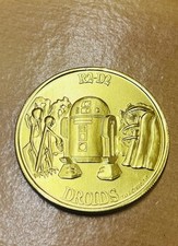 VTG R2-D2 Droids Series Collectors Gold Coin 1985 Star Wars Kenner