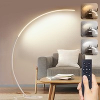 Led Stehlampe Dimmbar Bogenlampe 25W Weiß Mit Fernbedienung