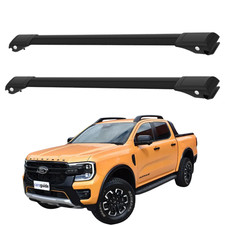 Lockable Roof Rack Cross Bars For Ford Ranger Wildtrak 2011-2025 Black 2pcs