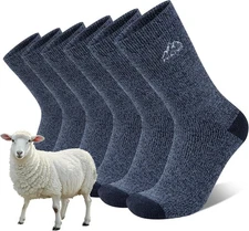 COOVAN Mens Merino Wool Hiking Socks Crew Thermal Winter Outdoor Boot Socks for 