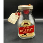 Vintage Half Pint Coin Bank Working Lock & Key Butchers Federal Credit Union