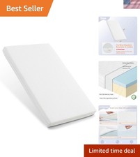 Memory Foam Pack and Play Mattress 38x26 Dual Sided Replacement