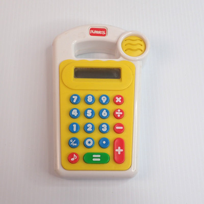 Vintage 1995 Hasbro Playskool Crazy Sounds Kids Calculator Color Block Item #314