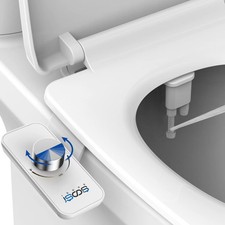Non-Electric Bidet Toilet Seat Attachment with Pressure Controls, Retractable Se