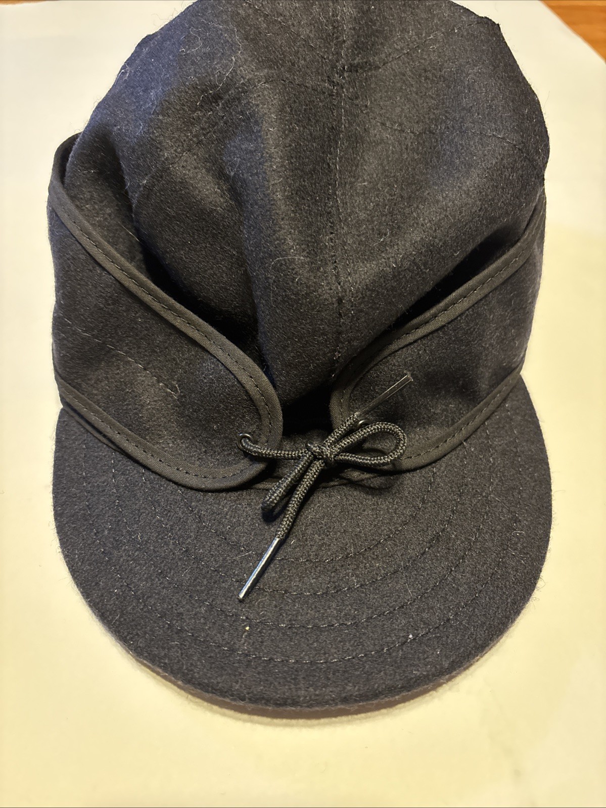 Vintage Men's Stormy Kromer 1903 Black Wool Blend Hat Size 7 1/2/Made In USA