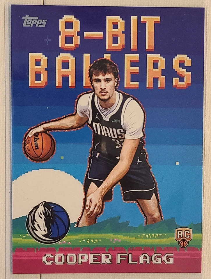 Balones de baloncesto Topps 2025-26 8 bits 18 de 40 Flagg Edgecombe Wemby Bird Shaq Foto 2 de 4