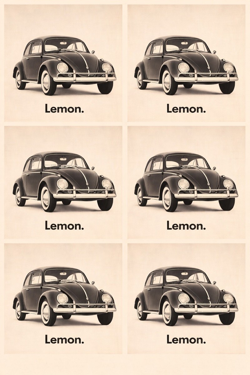 🚗 Iconic VW Beetle 'Lemon' Ad Poster - 1960s Retro Decor 24x36