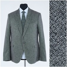 Mens Grey Blazer 42R UK Size DRYKORN Peak lapels Wool Sport Coat Jacket