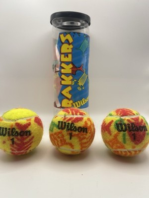 Wilson Rakkers Tennis Balls Can Of 3 Opened But New Inside Retro Look 80's 90's
