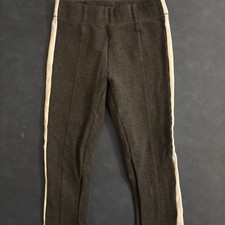 Abercrombie Fitch Kids Girls XS Jogger Pants Gray With White Stripe