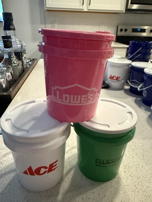 #ad Menards Ace and Lowe’s Mini Buckets Lot of 3 Brand New $20.00
