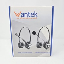 Wantek A600F Wired Headset RJ9 Jack Noise Canceling Mic Office Call Center Black