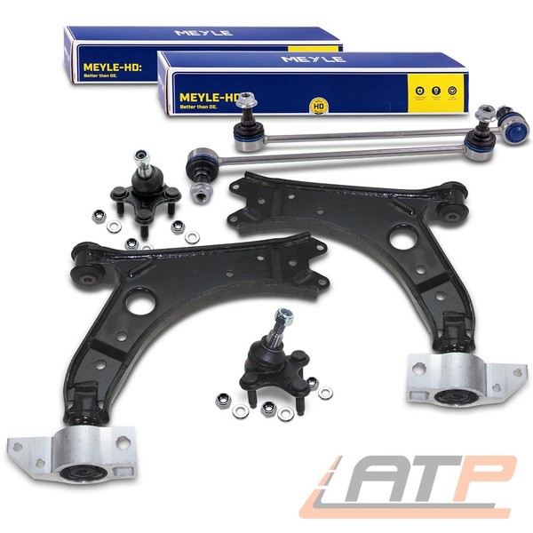 2X Querlenker +Traggelenk +Meyle HD Koppelstange Vorne FÜR Audi A3 VW Golf 5 6-image