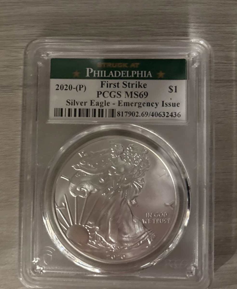 イーグル銀貨 1オンス 2020 PCGS MS69 ファーストストライク 2020
