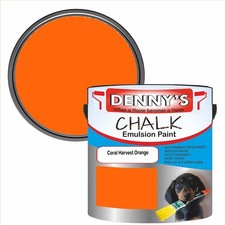 Chalk Emulsion Paint Orange Matt Finish Walls Ceilings Furniture Vinyl Home Tin