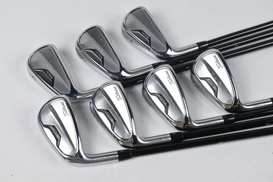 Left Hand Titleist T200 2021 Irons / 5-PW+GW / Senior Flex MMT Black 55 Shafts - Image 2 of 4