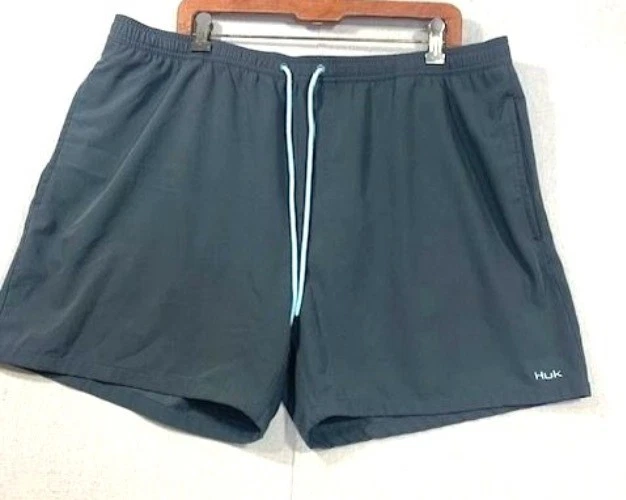 Huk Performance Fishing Men's Swimming Shorts XXL Gray With Mesh Lining