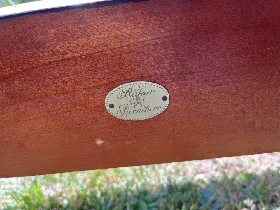 Vintage Baker Furniture Georgian Carved Mahogany King Sz Poster Bed - Image 2 of 4