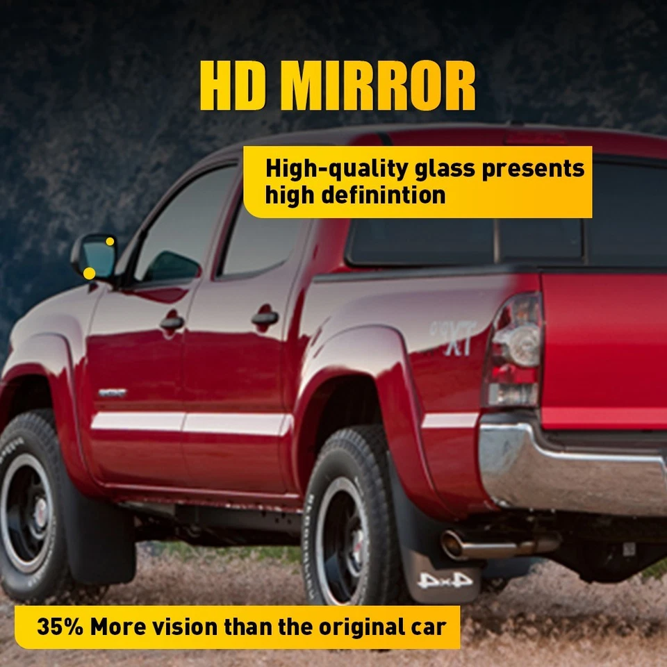 Espejo retrovisor izquierdo de vidrio para conductor Toyota Tacoma 25-11 con placa térmica y de respaldo 1-10x Foto 4 de 4