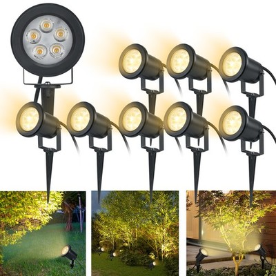 3W LED Gartenstrahler 2/4/8/12pcs Gartenlicht Strahler Gartenlampe mit Erdspieß