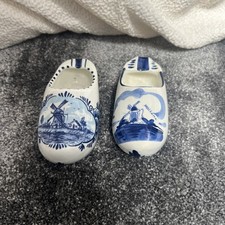 Delft Blue Ceramic Clogs Made In Holland