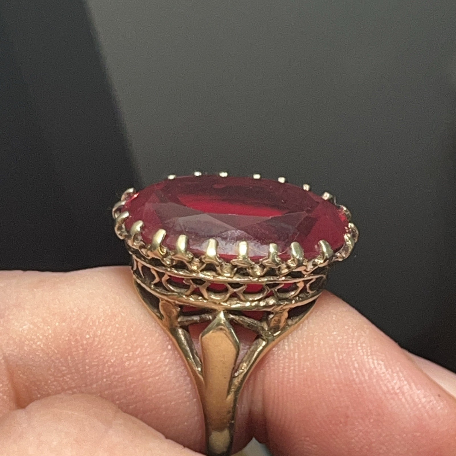 10k Gold Red Ruby Ring - image 17