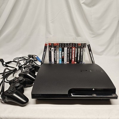 Sony PlayStation 3 Slim Konsole Bundle 160GB CECH-2503A 2 Controller & 16 Spiele