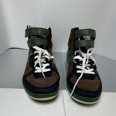 Creative Recreation CR3939 High Top Colorblock Green Brown Gold Men's Sneakers