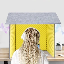 Desktop Soundproof Cover Isolation Booth Vocal Sound Absorbing Shield