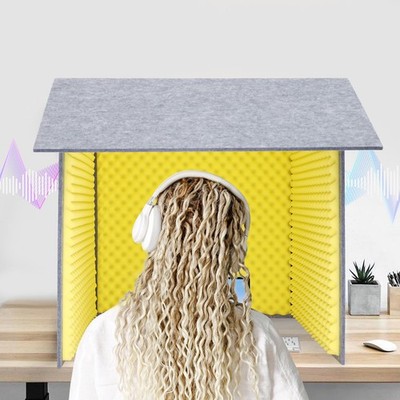 Desktop Soundproof Cover Isolation Booth Vocal Sound Absorbing Shield