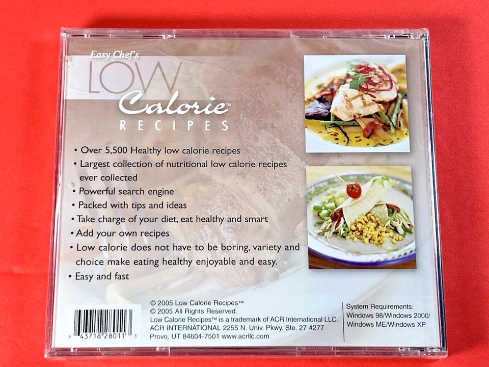 Easy Chef's: Low Calorie Recipes PC CD-ROM for Windows FACTORY SEALED Cooking - Image 2 of 3