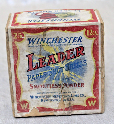 Winchester LEADER 12 GA Smokeless Powder Shotshell 2 Piece BOX EMPTY