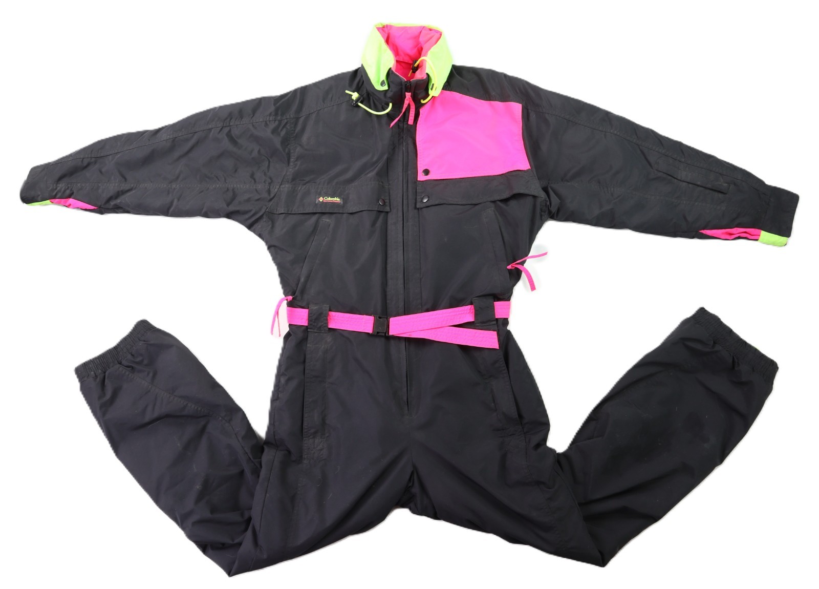 VTG COLUMBIA SKI US Women’s Large Snow Suit One Piece Retro Black Coveralls