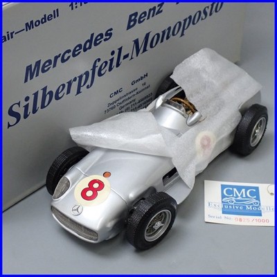  CMC 1/18 Mercedes Benz W196 Silver Arrow Monoposto 8 M-021 Diecast Model Car 