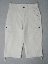 TJ07459 **LEE** CARGO CAPRI, CROPPED WOMENS JEANS sz8M BEIGE