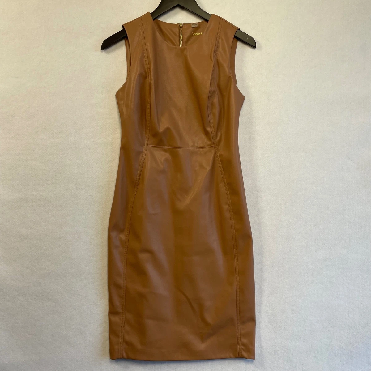 Calvin Klein Faux Leather Sleeveless Sheath Dresses for Women for sale |  eBay