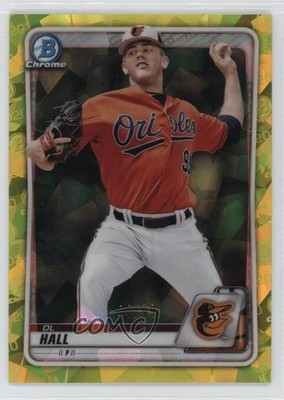 2020 Bowman Chrome Draft Sapphire Yellow 44/99 DL Hall #BD-82 0os1