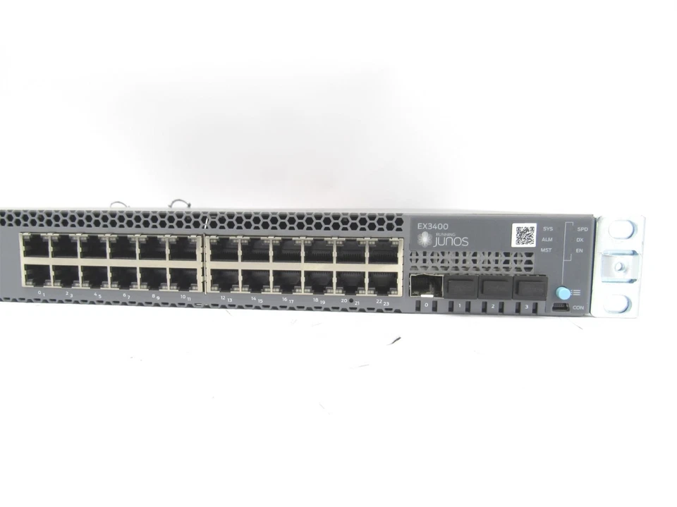 Juniper EX3400-24T 24x RJ45 4x 10G SFP+ 2x 40G QSFP+ Network Switch w/ 2x PSU C5 - Image 3 of 4