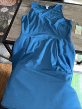 A New Day Mini Dress Women's Size Small Fit Flare Scoop Neck Teal NWT Pockets