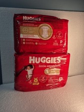 2 packs HUGGIES Little Snugglers Baby Diapers, Size Preemie, 30 Count