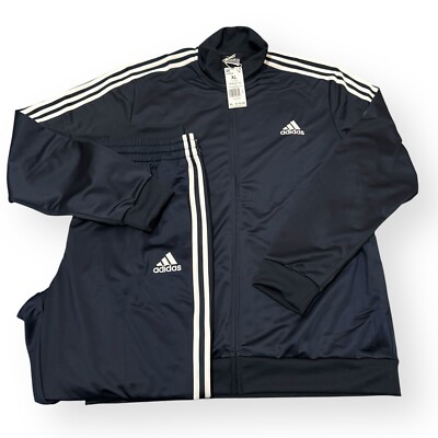 adidas Essentials Fleece 3-Stripes Tracksuit Piece Set Legend Ink Men  Size XL