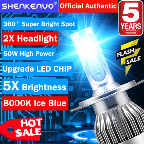 H4 COB LED Bulb ICE BLUE 360¡ã Hi/Low Beam Motorcycle Headlight 8000K ...